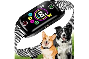 LYKANI Dog Bark Collar for Large Medium Small Dogs,Smart Automatic AI Bark Collar for Dogs,Effective Anti-Barking Training Collar, with IP67 Waterproof, 4 Safe Training Modes and 8-Level Sensitivity