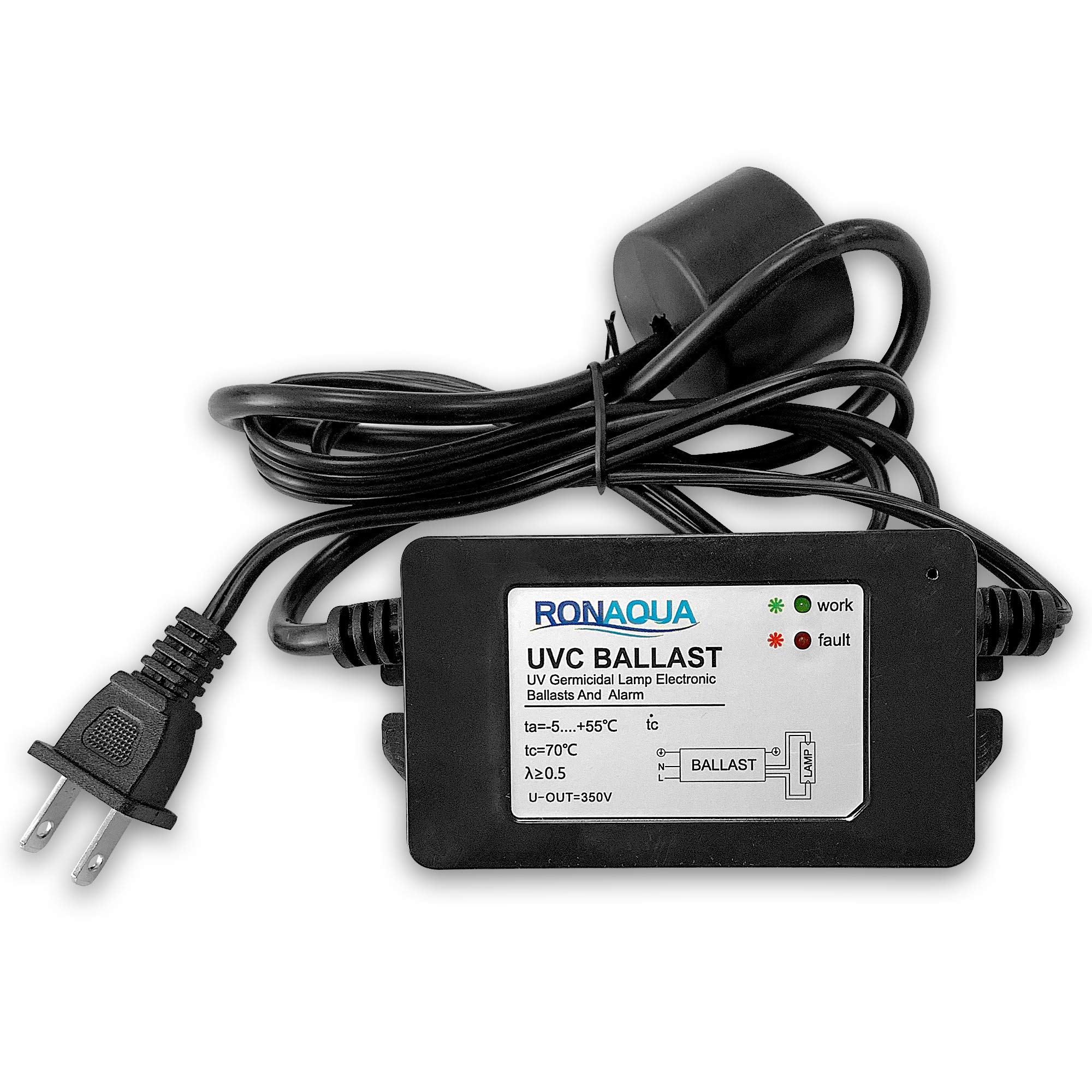 Photo 1 of RONAQUA 100-120V 55W Electronic Ballast for 12GPM UV Water Sterilizer with Four Prong Connection to Lamp and Green/Red Indicator Light