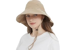EINSKEY Women's Sun Hat with Neck Flap, UPF 50+ UV Protection Wide Brim Packable Cotton Hat for Fishing Hiking Garden Beach