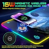 GIM Wireless Charging RGB Gaming Mouse Pad 15W 800x300x4MM Non-Slip view 2