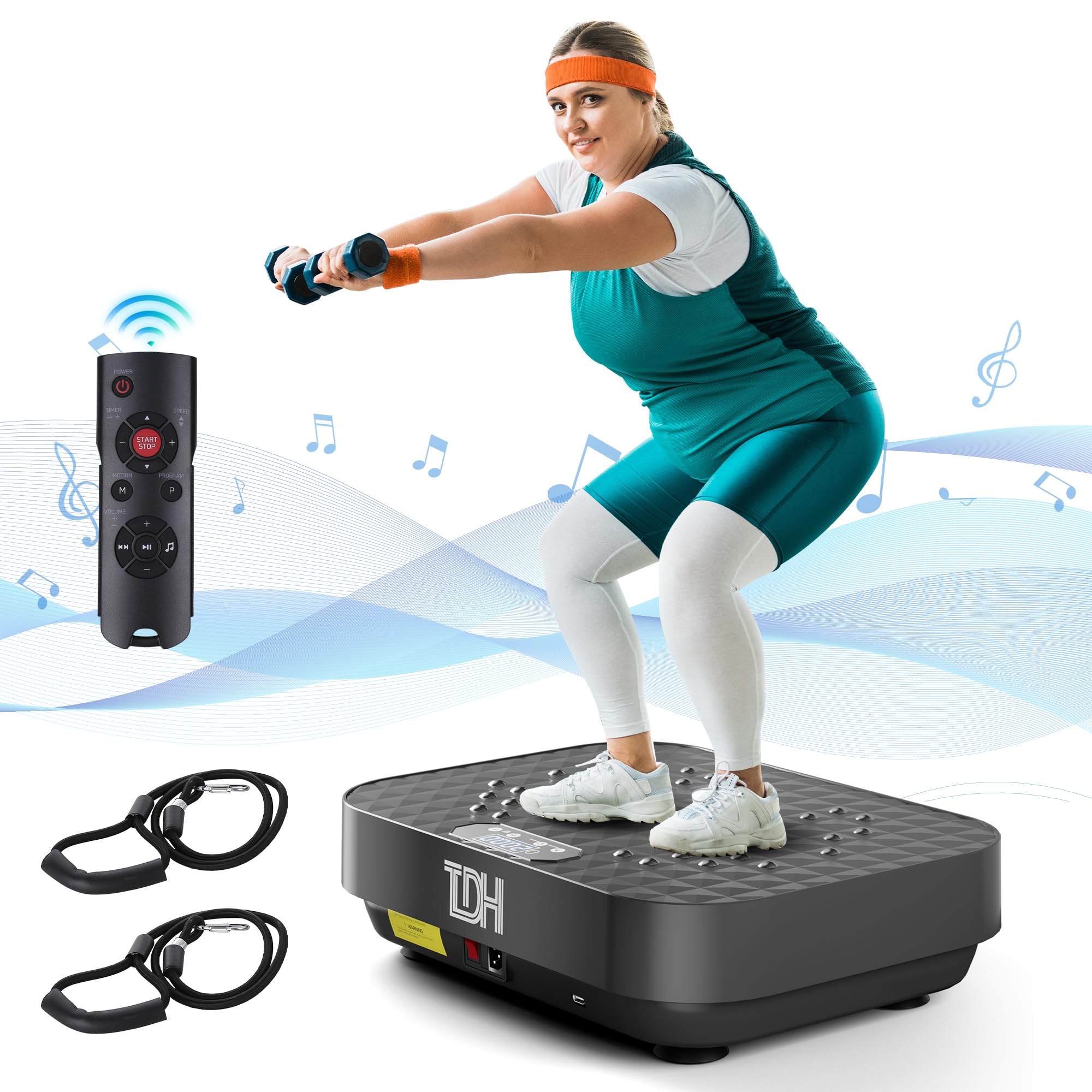 Photo 1 of TDH Vibration Plate Exercise Machine, Upgraded Power Plate Vibration Platform for Weight Loss,Vibration Plate for Lymphatic Drainage Home Gym Fitness Traning& Fat Burn