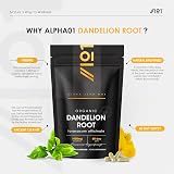 ALPHA01 Organic Dandelion Root 1400mg 120 Vegan Capsules High Strength view 2