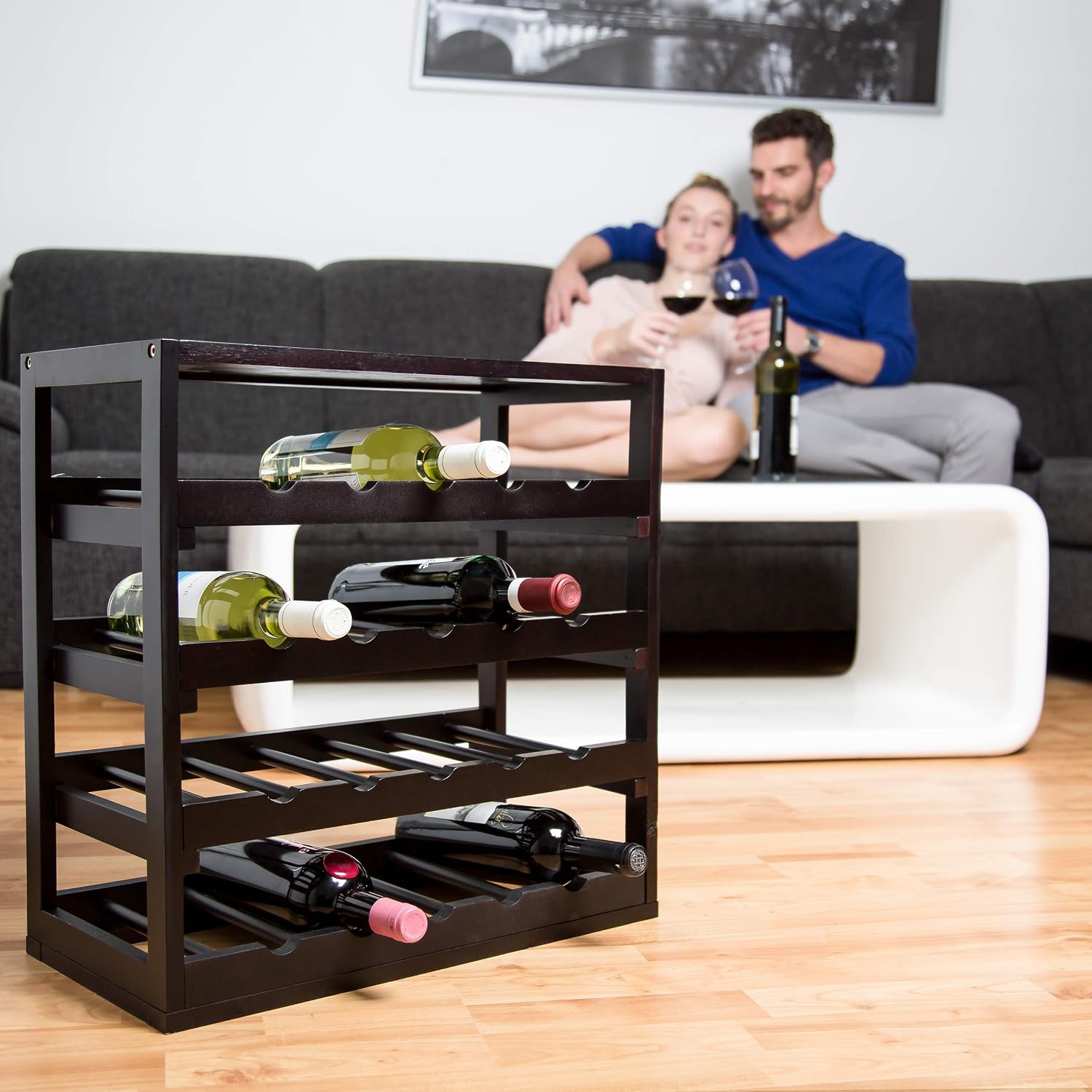 Relaxdays Wine Rack made of Wood - Image 3