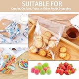 LEUOSO A6 Clear Self-adhesive Bags 100 Pack Food Safe OPP Cello Bags view 7
