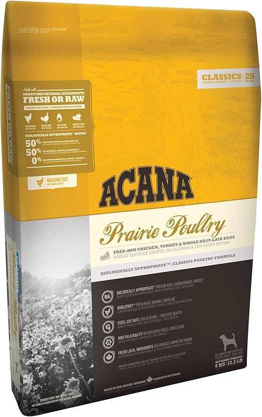 acana prairie poultry 6kg