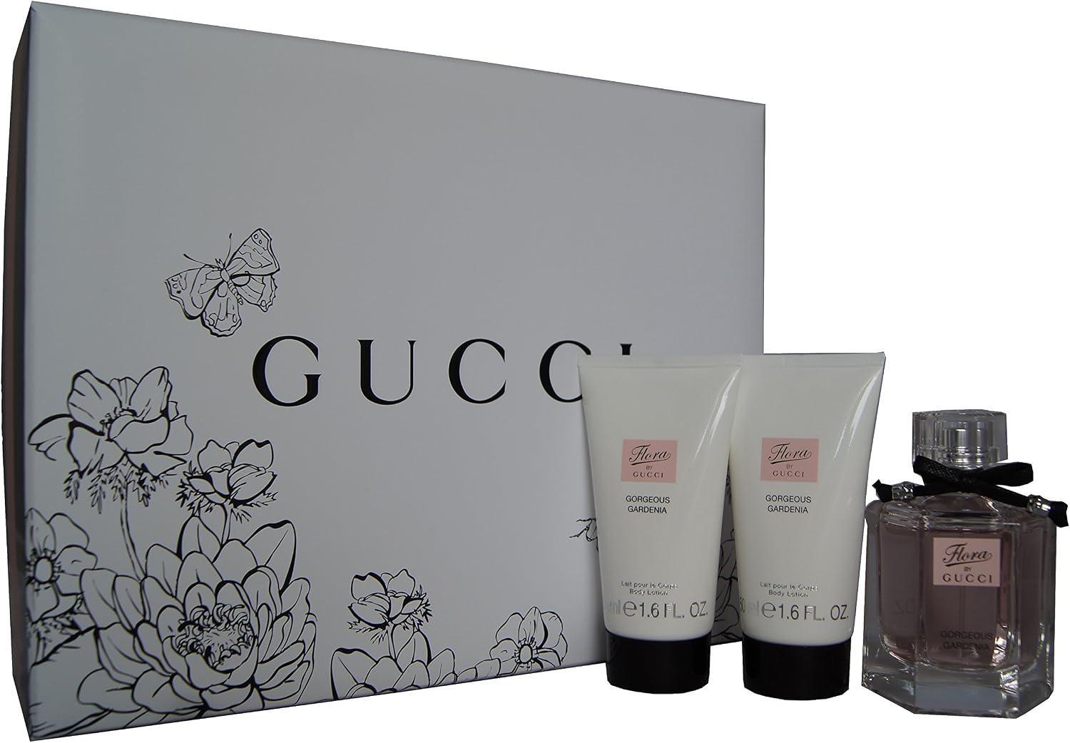 Gucci flora Garden gorg gardenia набор (туалетная вода 50мл + бальзам для тела 2x 50мл) (737052907529)