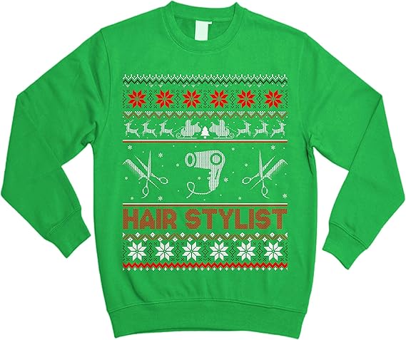 Hair Stylist Hairdresser Christmas Ugly Sweater Shirt Noel Merry