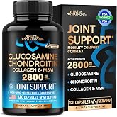 Glucosamine Chondroitin MSM Collagen - Joint Supplements 2800 mg - 120 Caps | Joint &amp; Cartilage Support For Men &amp; Women - Flexibility Nutritional Vitamins - Laboratory Tested