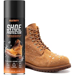 featrity Shoes Protector Spray for Suede: 6.7 Oz Water & Stain Repellent | Hydrophobic & Spot-Resistant for Suede, Leather an