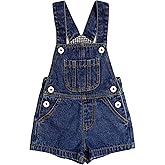 KIDSCOOL SPACE Baby Girls Denim Shorts,Toddler Little Boys Soft Jeans Summer Shortalls