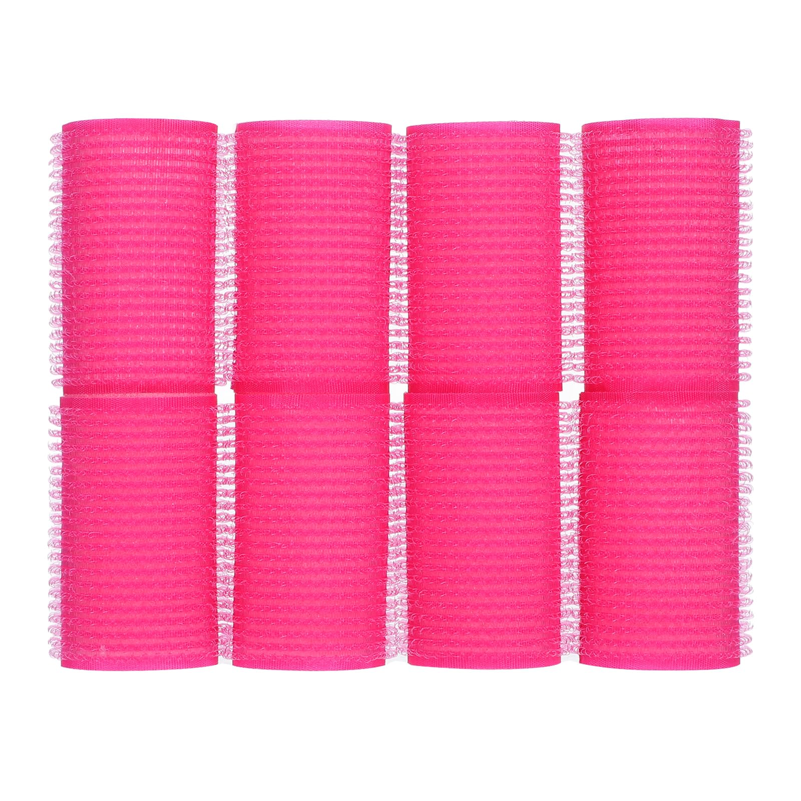 OSALADI 8pcs Pink Foam Hair Rollers - Medium (6x4.2x4.2cm, Pack of 8) - Self Grip Hair Curlers - Sleep Rollers - Suitable for All Types and Textures