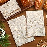 Peryiter 4 Pcs Linen Tea Towels for Baking Sourdough 14x18 Inches Reusable Thick Bread Towels Linen Sourdough Cloth for Bread Baking Dough Leavening Cloth for Women Chef Bake Lover for Dough Baguettes