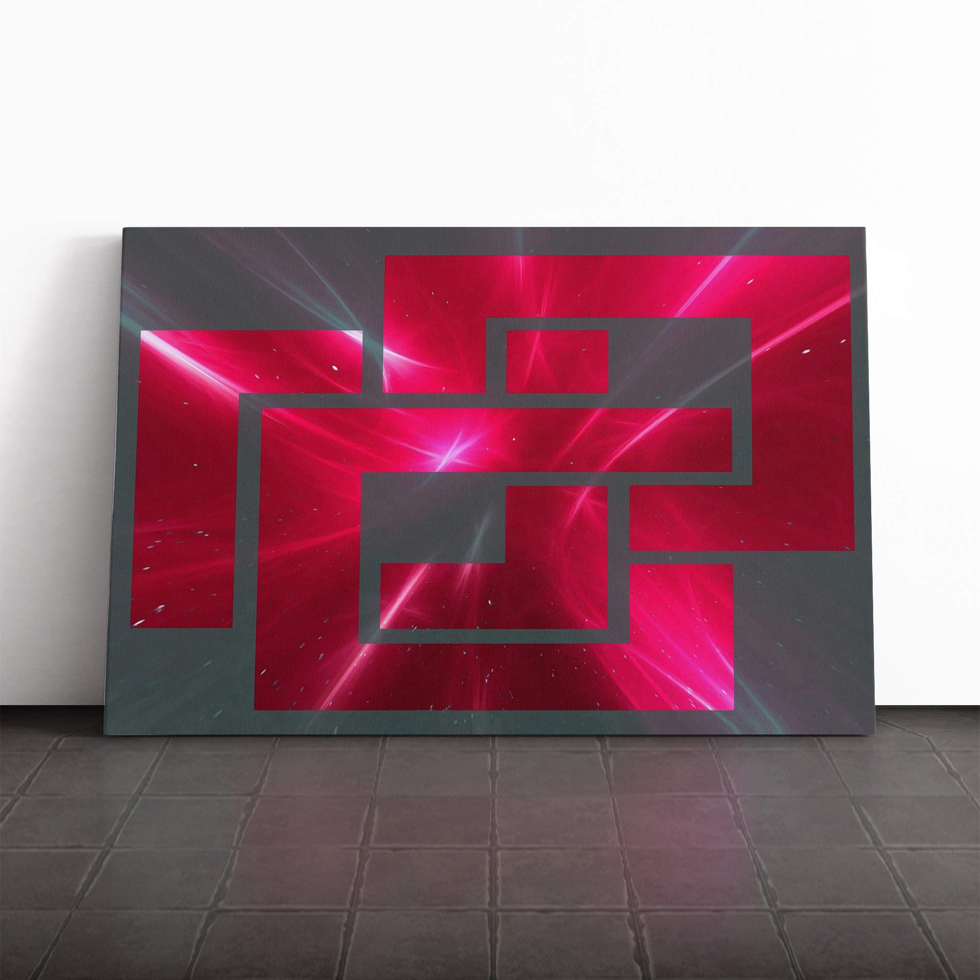 Wall Pink Abstract Art (7) Canvas Print | Gallery Wrapped 30mm Frame Wall Art | 20x14 inches | Ready to Hang | Abstract Picture | Living Room Bedroom Lounge Office
