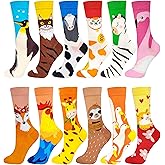 Fasefunn Colorful Socks for women Fun Funny Funky Animal Marvel Pattern Sock Calf Pack, Premium Cotton, Size 6-11
