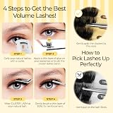 LASHVIEW Lash Clusters Volume Lashes 9-18mm D Curl Fluffy DIY 10 Lengths NM04 view 5