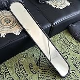 Mnanatee Long Narrow Decorative Wall Mirror, Skinny Oval Mirror for Entryway Living Room Bath Decor,Metal Frame with Beaded D