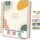 Only Zest Hard Cover 300-Page Lined Notebook with Affirmations – Multiple Designs – B5 – 10.25 x 7.25 Inch Spiral Bound Motivational Large Journal for Women – Daily Diary, Bible Notebook, Journaling