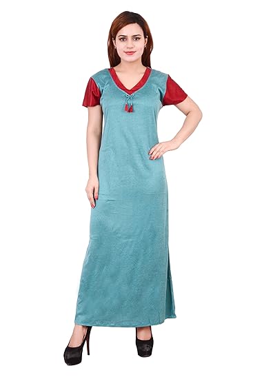 Hosiery Night Dress - Green