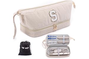 ELCUPA Initial Personalized Hair Dryer Case,Double-Layer Hair Tools Travel Carrying Case for Shark FlexStyle/SmoothStyle with Hair Dryer Bag - Hair Air Wrap Dryer Case Flat Curling Iron Travel Organizer