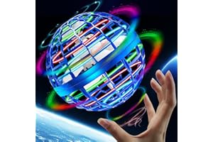 LQTTEK Flying Orb Ball - Boomerang Ball Flying Toys,Hover Ball Hand Controlled Drone Fidget Spinner Ball,360° Rotating Soaring Orb Floating Ball Toy with led,Safe Gift for Kids Adults Outdoor Indoor (Blue)