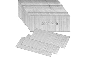 APOCHON 2 Inch 18 Gauge Brad Nails, Heavy Duty Galvanized Brad Nails for Nail Gun, F50 18 Gauge Straight Pin Nailers, Pneumatic Staple Guns5000 Pack