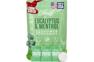 Cleverfy Eucalyptus for Shower Steamers Aromatherapy – Stocking Stuffers for Teen Girls, Women and Wife – Christmas Gifts for Teens and Women – White Elephant Gifts for Adults – 18 Tablets