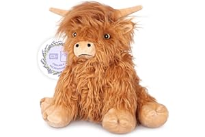 SuzziPals Highland Cow Stuffed Animals, Microwavable Stuffed Animals Heating Pad for Cramps & Pain, Lavender Scented Highland