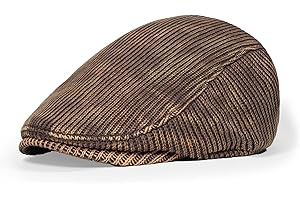 Clakllie Adjustable Knit Flat Cap Vintage Newsboy Gatsby Hat Warm Ivy Cabbie Caps Daily Casual Golf Hunting Hats for Men
