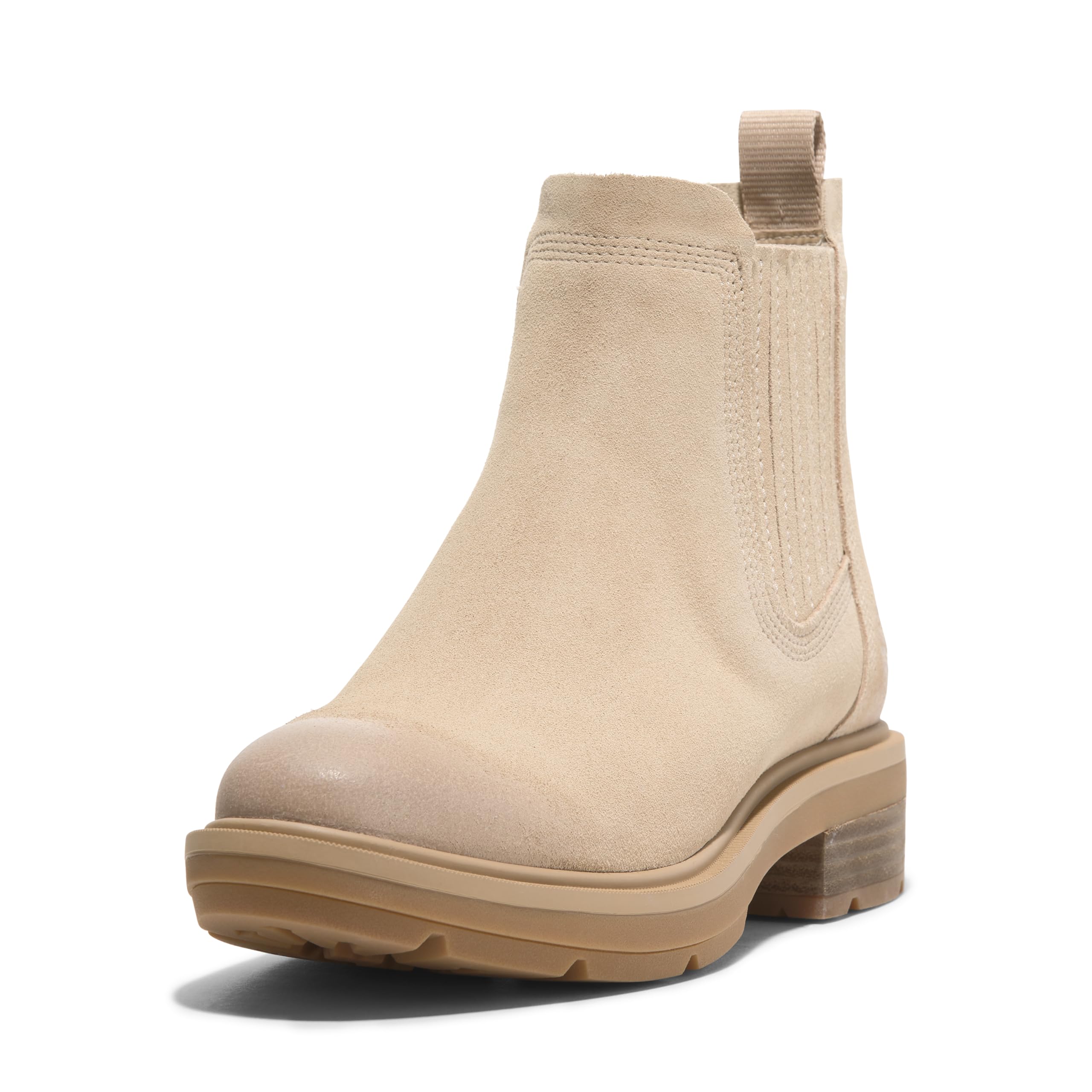 Timberland Women’s Brimfield Mid Fashion Boot, Light Beige Suede, 9.5 Wide