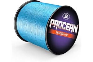 Procean 100% PE 4 & 8 Strands Braided Fishing Line, 6-300 LB Sensitive Braided Lines, Super Performance and Cost-Effective