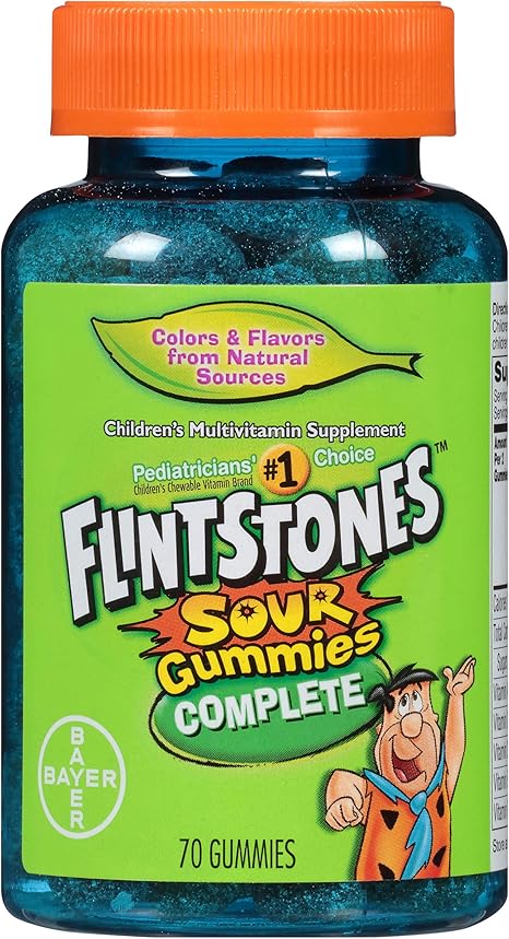 Amazon Com Flintstones Complete Multivitamin Sour Gummies 70 Count Health Personal Care Amazon Com Flintstones Complete Multivitamin Sour Gummies 70 Count Health Personal Care