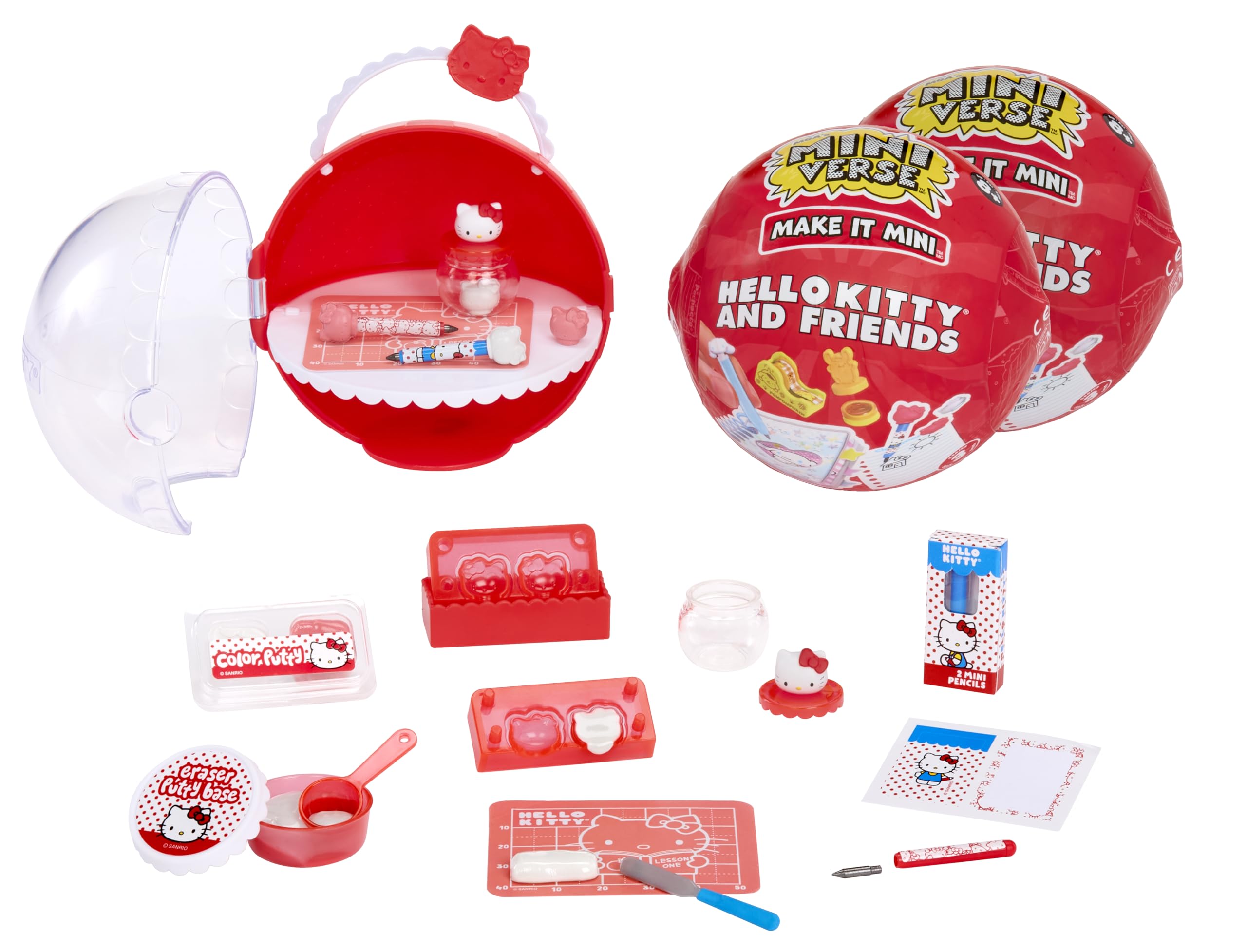 Photo 1 of MGA's Miniverse Make It Mini Hello Kitty and Friends Series 3 (2 Pack) Mini Collectibles, Sanrio, Retro Stationery Replicas, Crafts, DIY, 8+