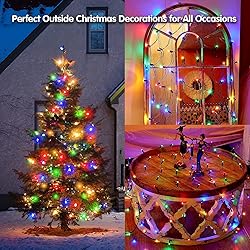 Dirnun Led Christmas Net Lights Outdoor Christmas
