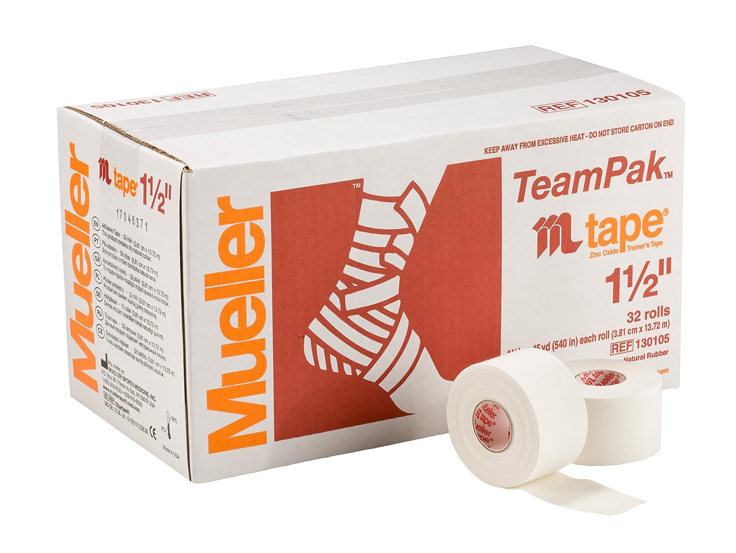 Mueller Sports Medicine 130105 Mtape Athletic Tape White (Pack of 32