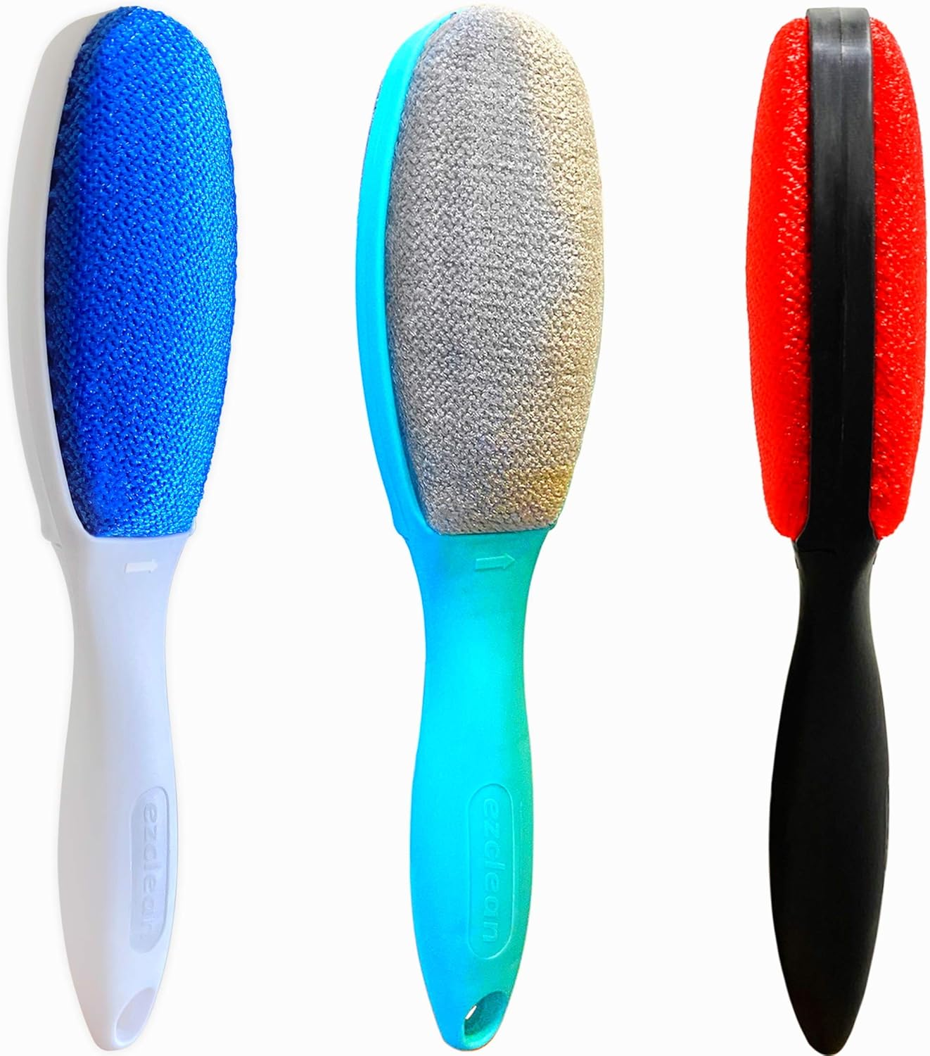 ezclean 3 Pack, 3 Colors, Lint Brush for Clothes, Furniture, Double