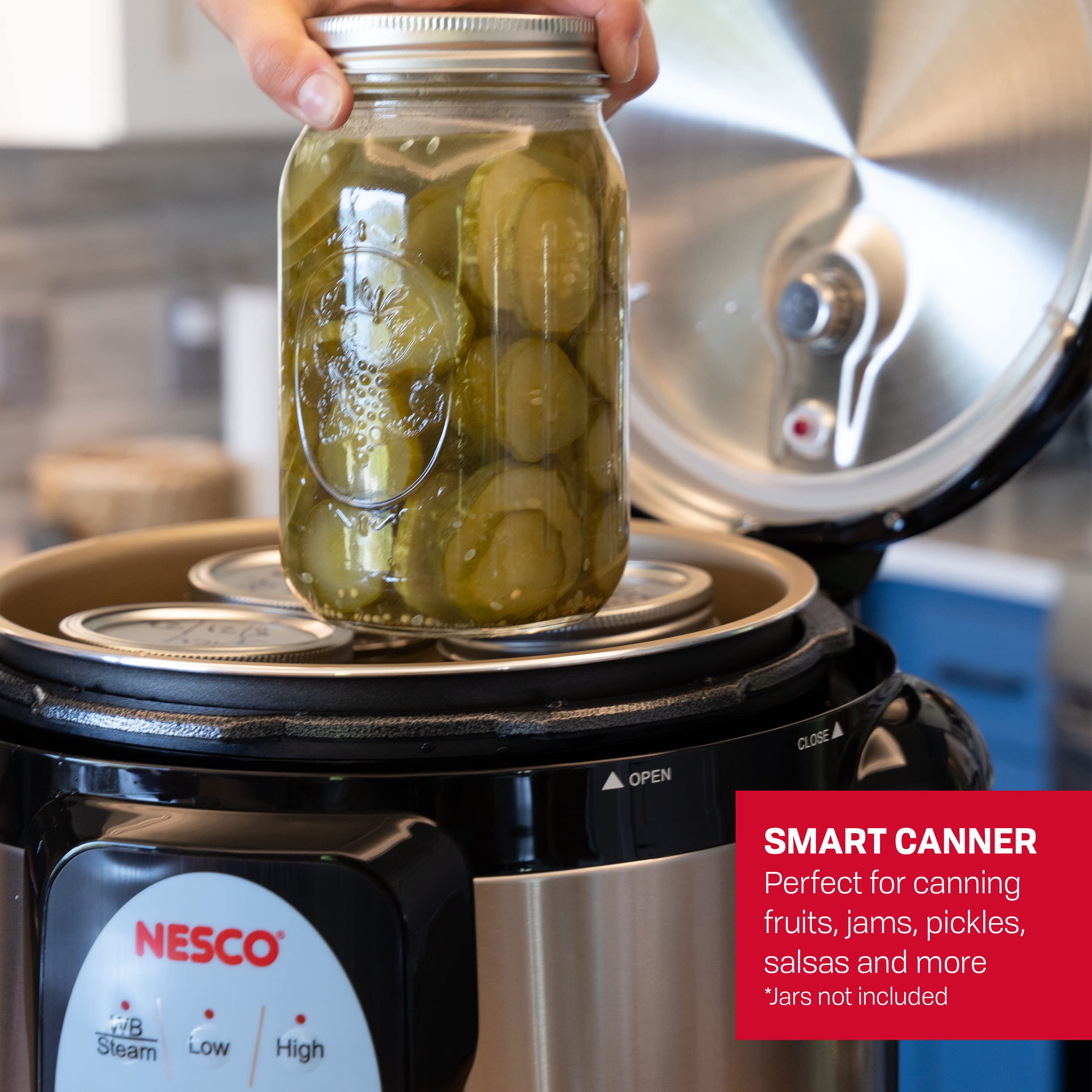 Nesco NPC-9 Smart Electric Pressure Cooker and Canner, Stainless Steel, 9.5 Qt