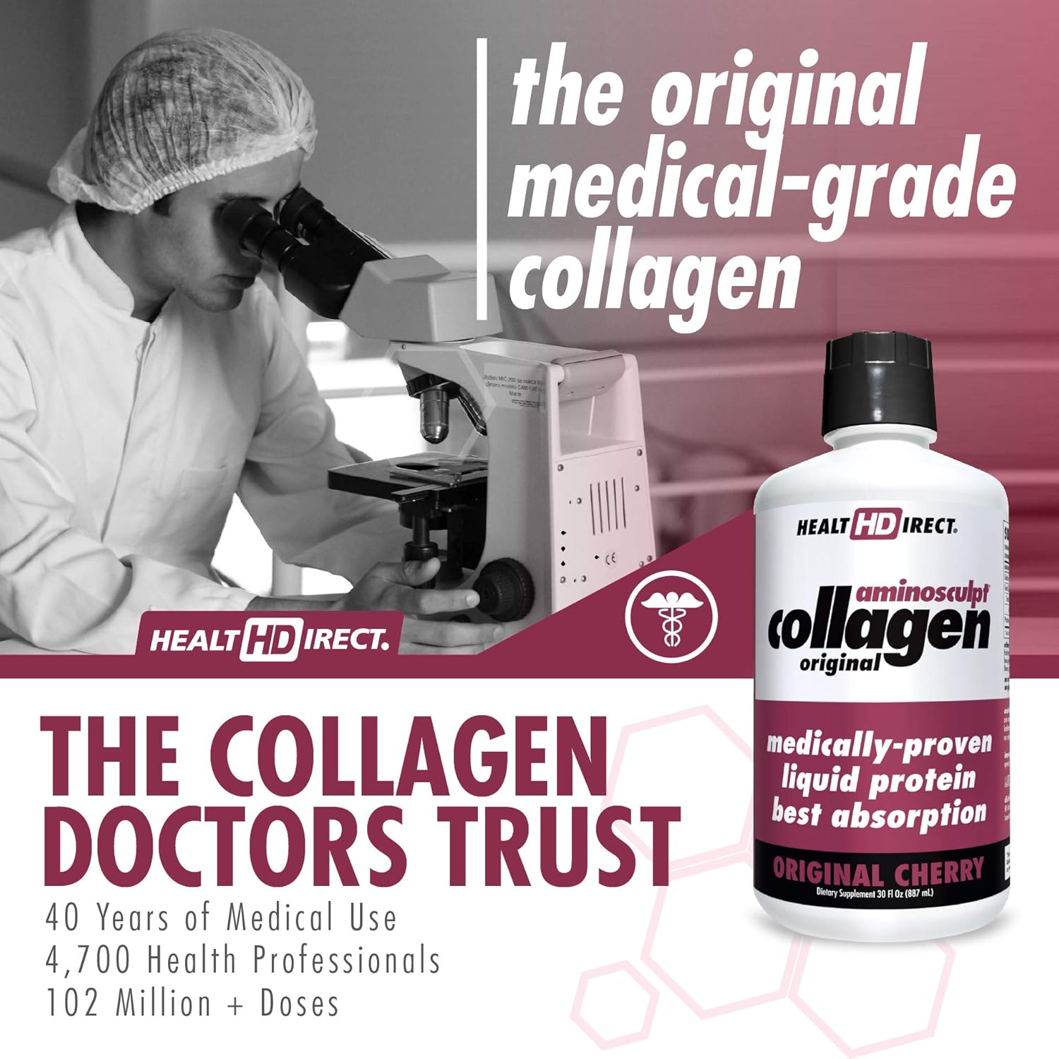 AminoSculpt Liquid Collagen Supplement (Tart Cherry Flavor) from Health Direct, 30 Fl Oz, 16,000 mg Strength: Health & Personal Care
