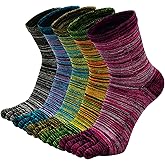 Hellomamma Toe Socks Mens Five Finger Striped Sock Running Athletic Cotton Ankle Sox 5 Pairs