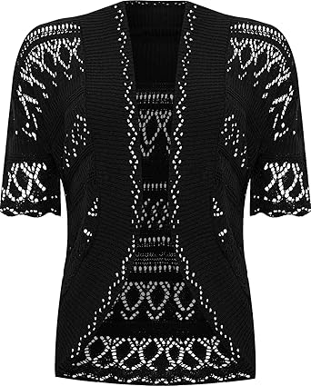 short sleeve black cardigan