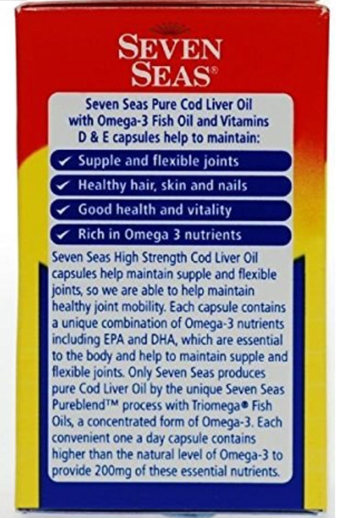 Seven Seas Cod Liver Fish Oil 500 Capsules Buy Online in United Arab