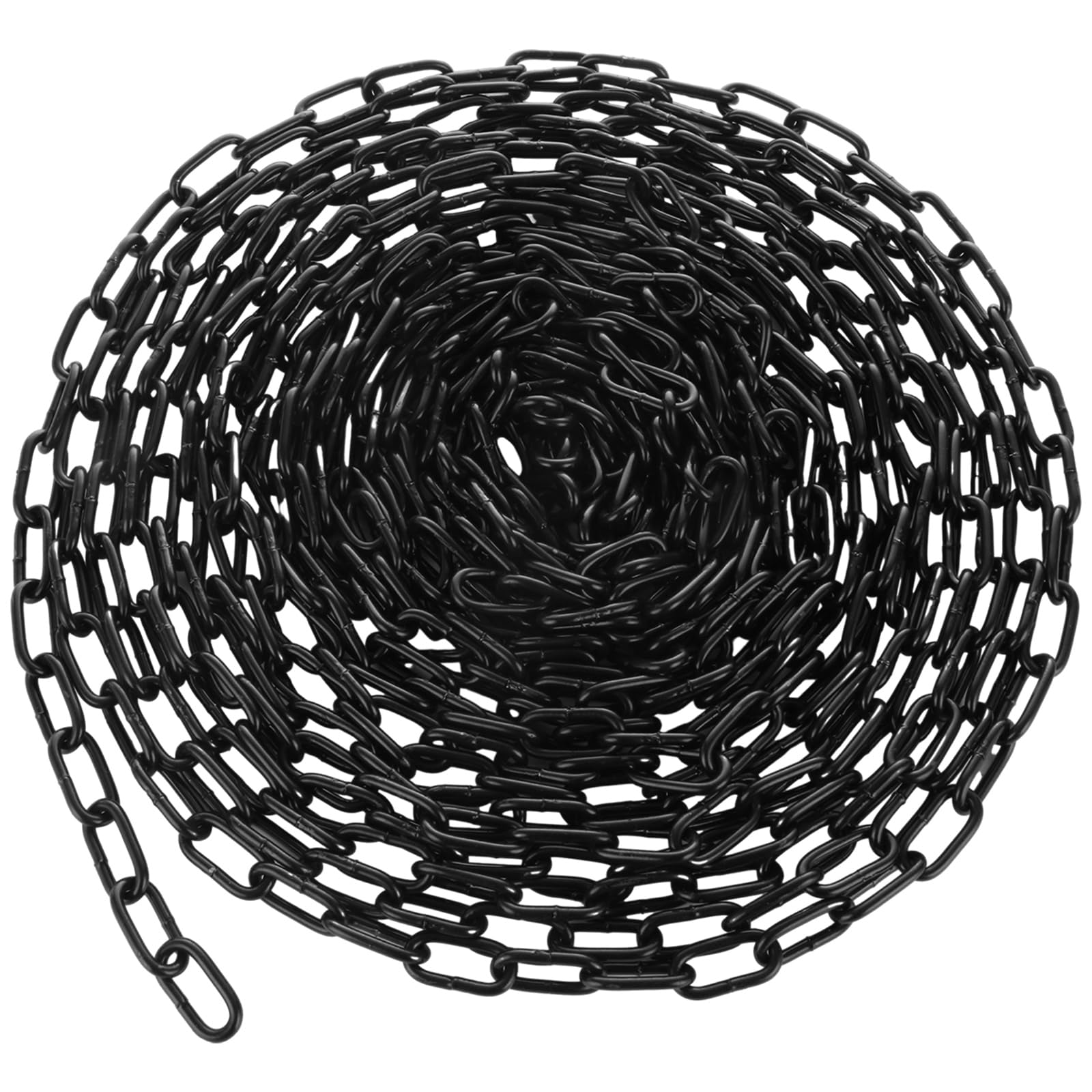 VIDETOL 15 Metres Length 304 Stainless Steel Chain, 3mm Heavy Duty Chain Links, Black Galvanized Steel Welded Link Chains Lift for Fence Gate, Garage Doors, Swing Chains and Bicycle Security Lock