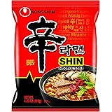 Nongshim Gourmet Spicy Shin Instant Ramen Noodle, 20 Pack, Chunky Vegetables, Premium Microwaveable Ramen Soup Mix, Savory & 