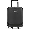 Vera Bradley Women's Hardside Underseat Rolling Suitcase Luggage, Black, One Size