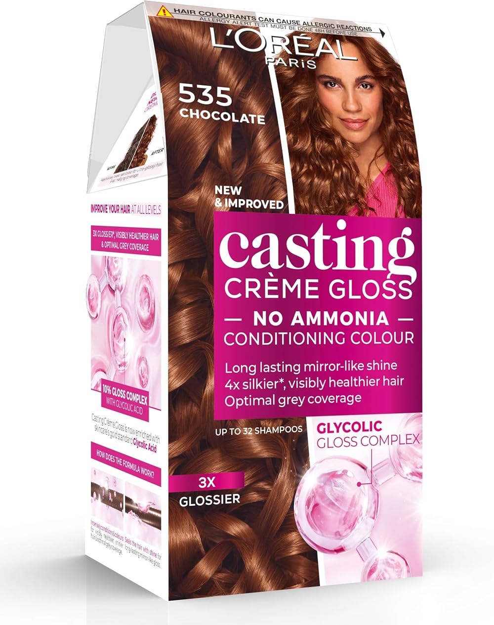 L'Oreal Paris Casting Crème Gloss 535 Chocolate Semi-Permanent Hair Dye 32