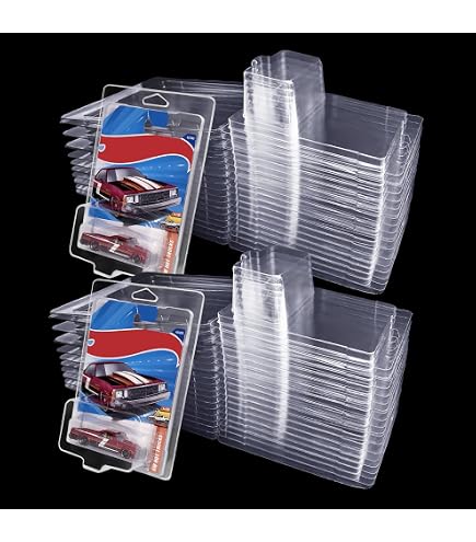 BTSKY 50 Transparente Schutzhüllen Für Hot Wheels – Clamshell-Boxen, Passend Für 16,5x10,8 Cm Karten, Zur Aufbewahrung Und Präsentation