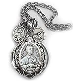 St. Gemma Galgani Locket Necklace, Patron Saint Confirmation Gift, Catholic Jewelry Elegantly Packaged