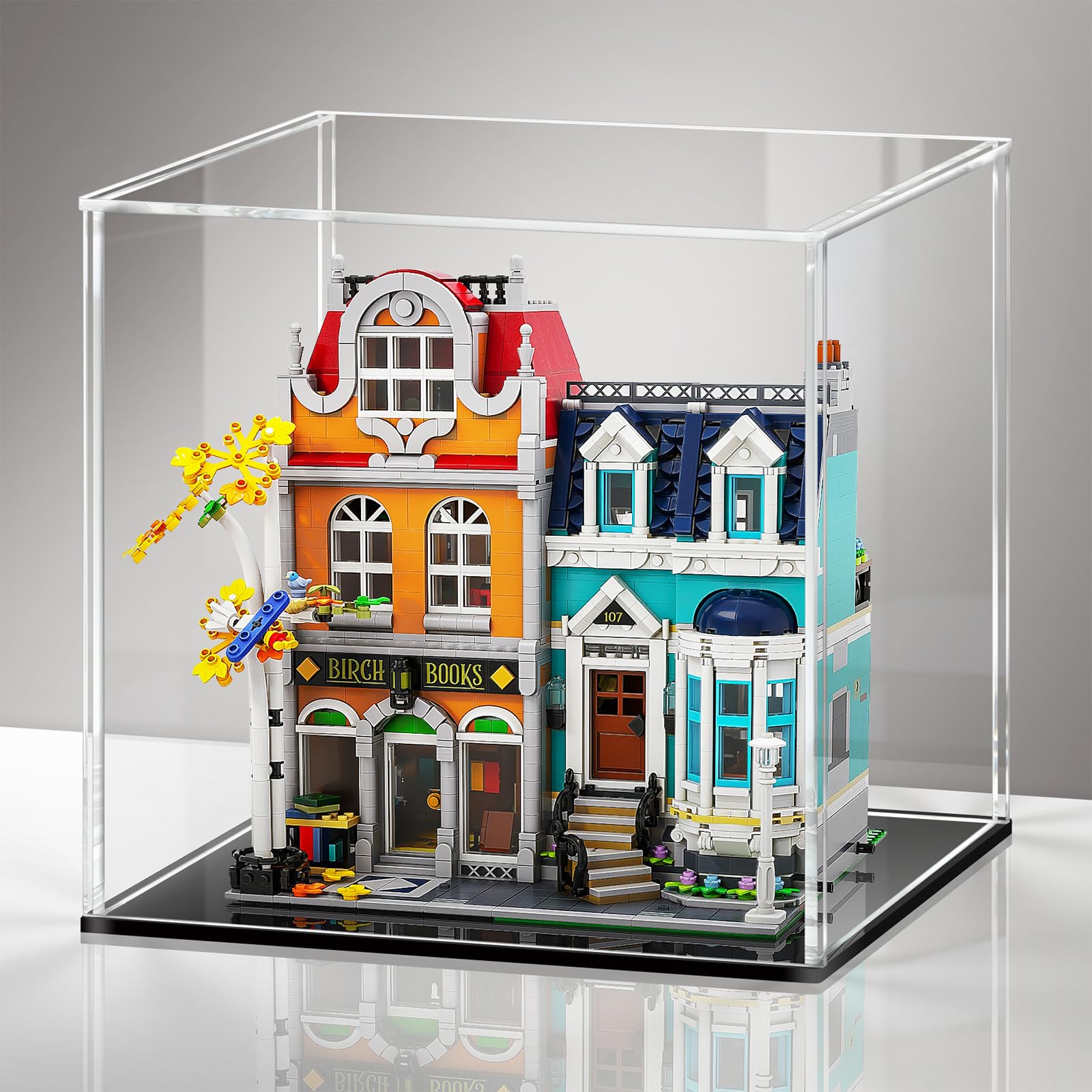 HUIJINTAO Clear Acrylic Display Case Countertop Box Cube Organizer Stand Dustproof Protection Showcase for Action Figures/Toys/Collectibles(12x12x12inch;30x30x30cm)