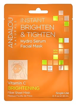 Download Amazon Com Andalou Naturals Instant Brighten Tighten Hydro Serum Facial Mask 0 6 Fluid Ounce Beauty PSD Mockup Templates