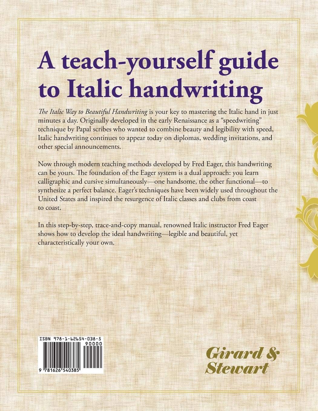 The Italic Way To Beautiful Handwriting Cursive And - 