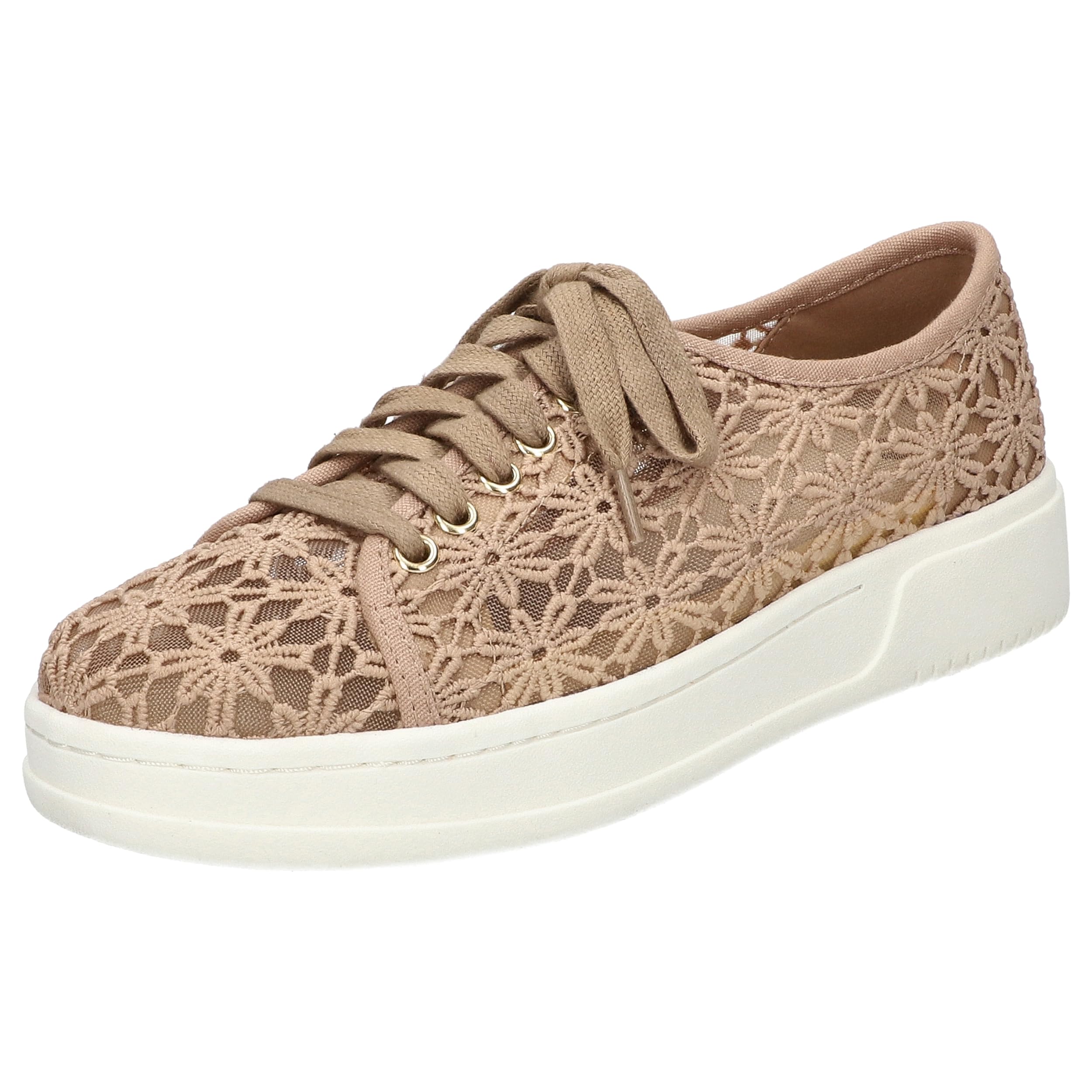 Bella Vita Women’s Abagale Flat Loafers, Natural Flower Embroidery Mesh, 11 Medium